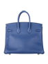 Birkin 25 In Togo Blue Brighton, back view